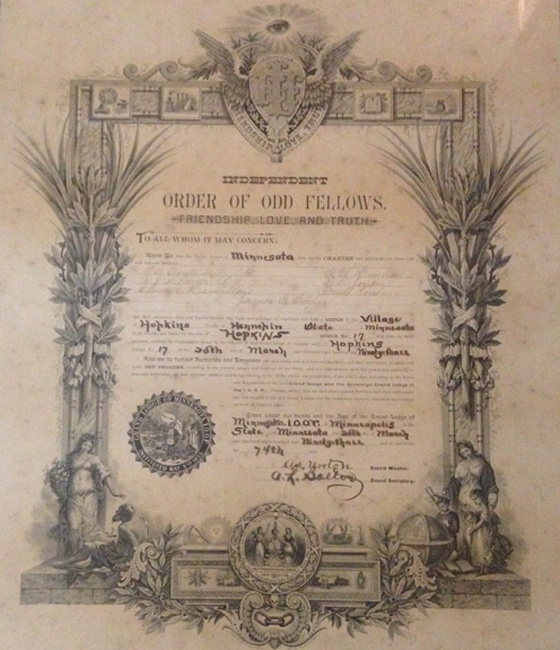 IOOF Historical Document